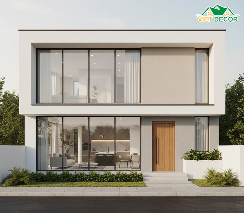Nhà cấp 4 mái bằng 120m2 trẻ trung, giá rẻ