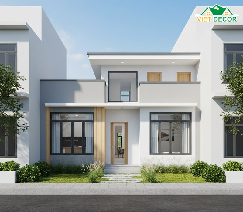 Thiết kế nhà cấp 4 mái bằng hiện đại, giá rẻ