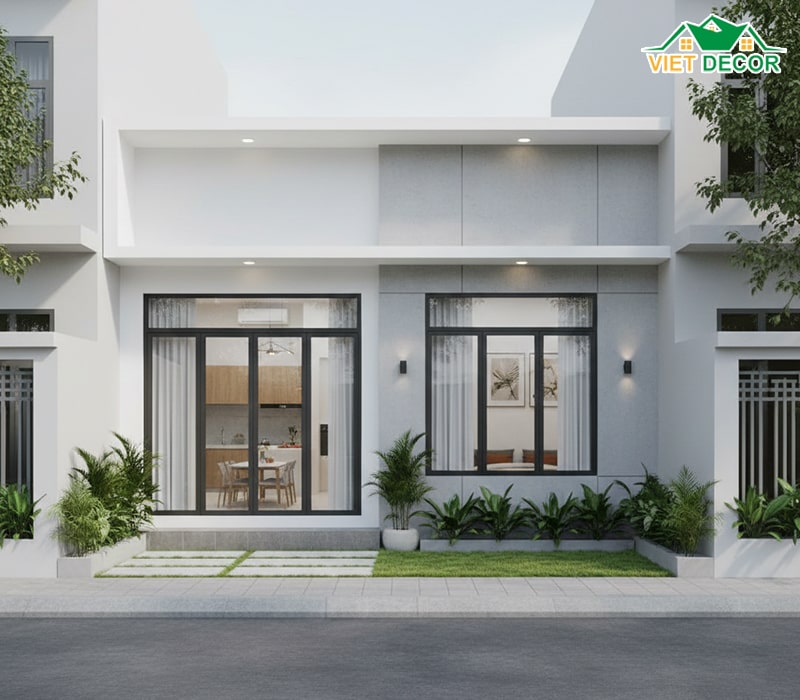 Thiết kế nhà cấp 4 mái bằng hiện đại, giá rẻ