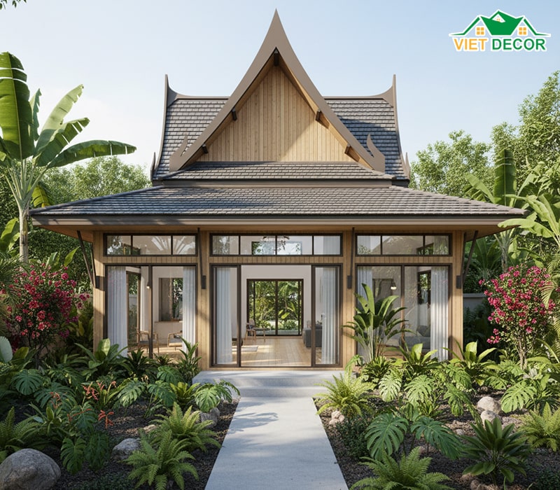 Mẫu nhà cấp 4 7x15m mái Thái