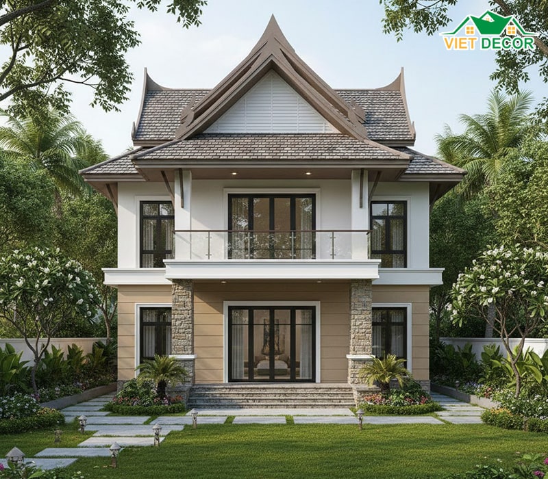 Kiểu dáng biệt thự vườn mái Thái