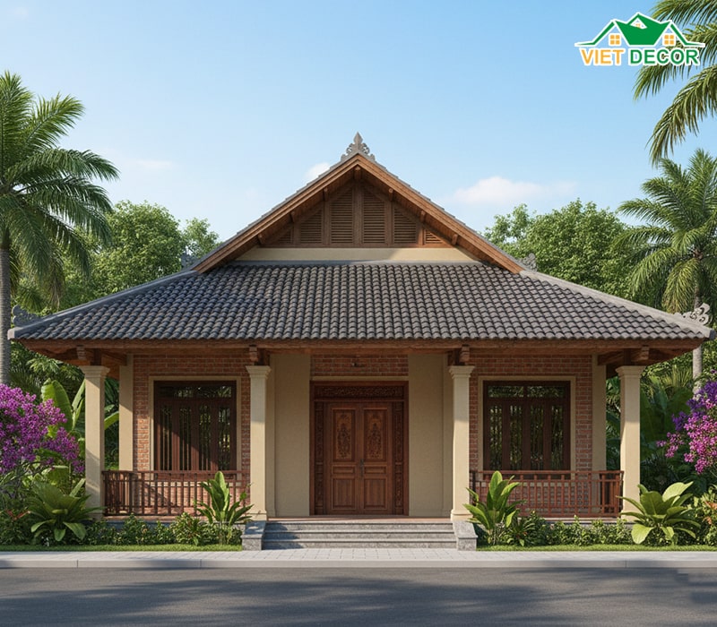 Mẫu nhà cấp 4 10x7m mái Thái sang trọng