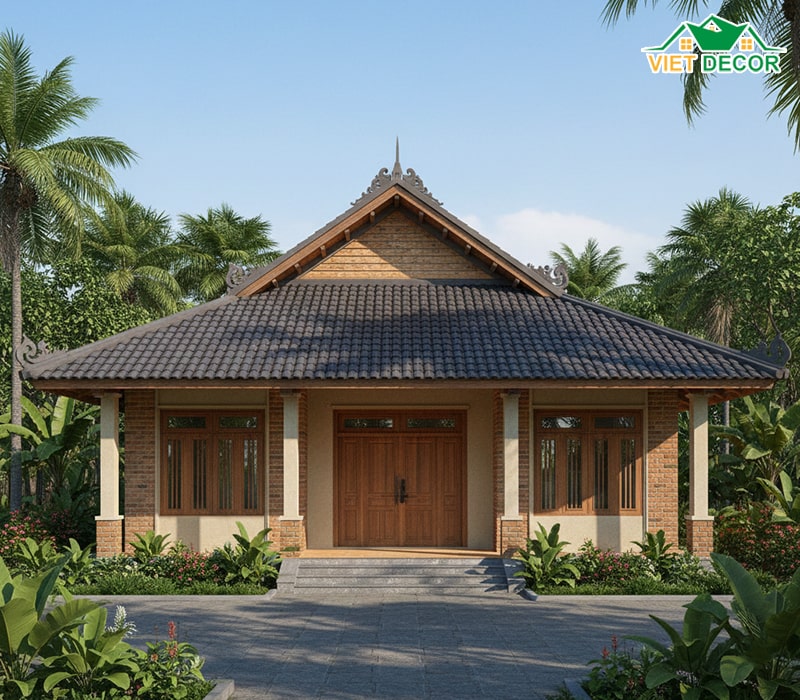 Mẫu nhà cấp 4 10x7m mái Thái sang trọng