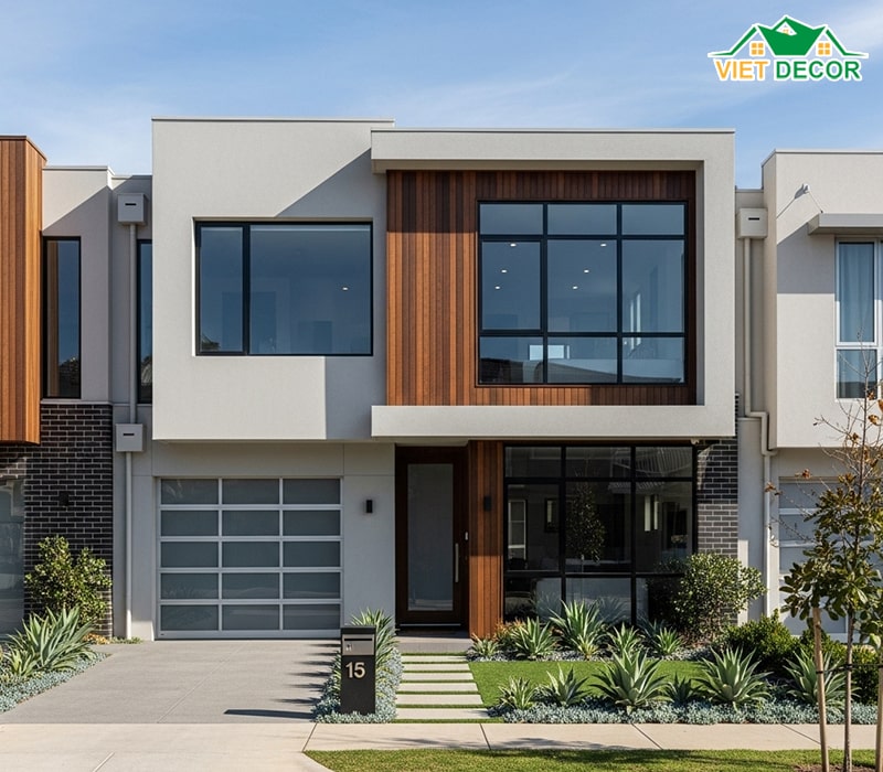 Mẫu nhà ống 2 tầng 4x15m có gara ô tô