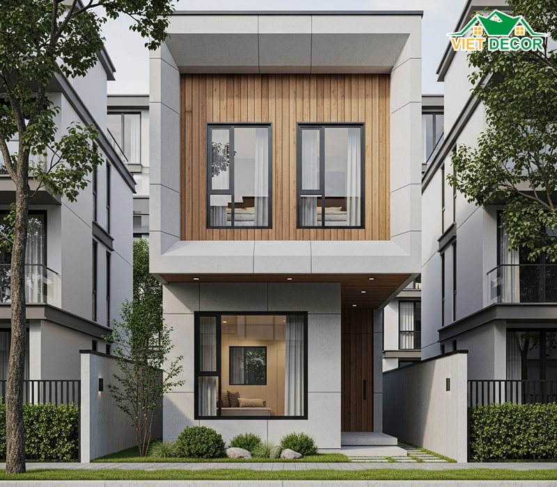 Mẫu nhà ống 2 tầng 4x15m có 3 phòng ngủ phong cách hiện đại