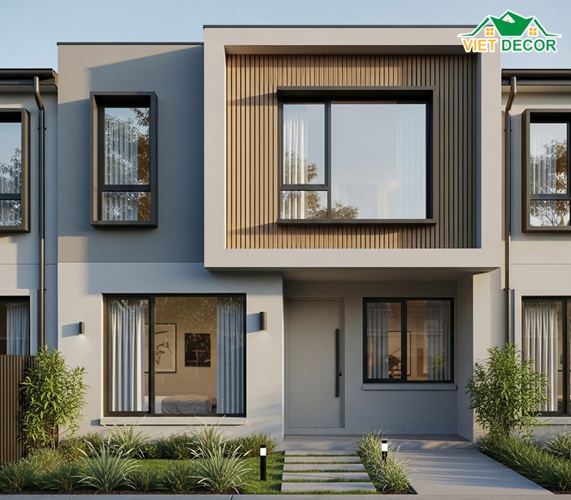 Mẫu nhà ống 2 tầng 4x15m có 3 phòng ngủ phong cách hiện đại