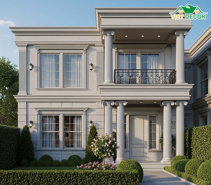 Mẫu nhà ống 2 tầng 4x15m tân cổ điển