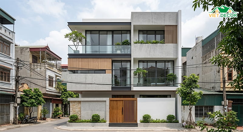 Phong cách hiện đại với hình khối tối giản
