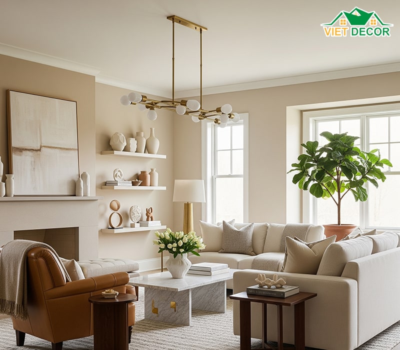 Gam màu trung tính ấm áp (be, kem, trắng ngà, cát)