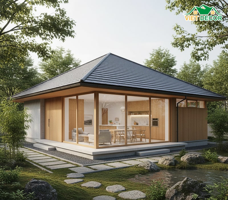 Ưu điểm vượt trội của thiết kế nhà 1 tầng 3 phòng ngủ 100m2