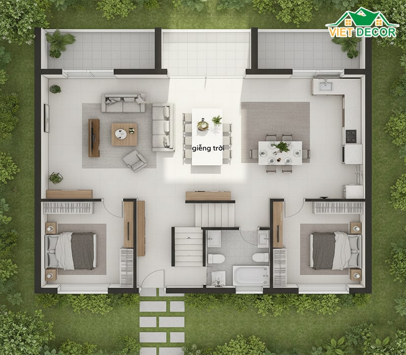 Phương án 2 (Không Gara)