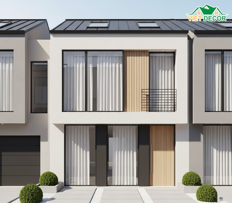Mẫu nhà ống 2 tầng mặt tiền 5 m, 6 m diện tích 70m2