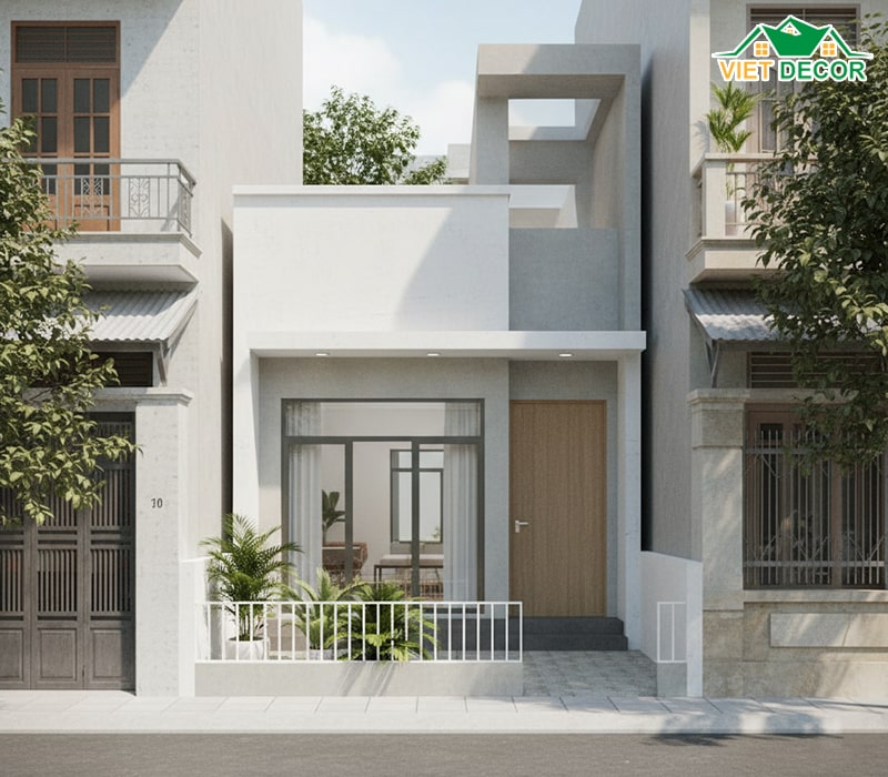 Mẫu nhà ống cấp 4 2 phòng ngủ