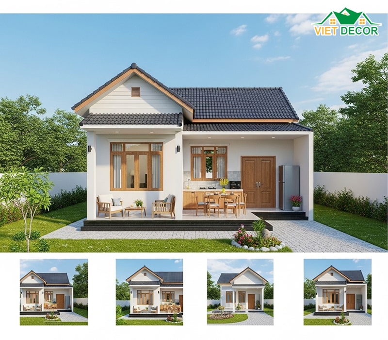 Đặc điểm nhà cấp 4 2 phòng ngủ 5x12