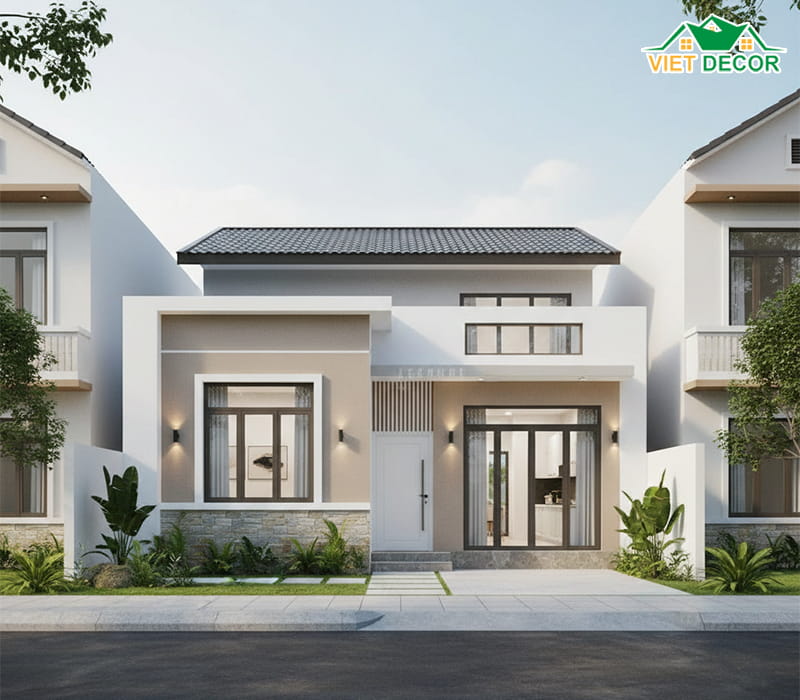 Nhà cấp 4 mái bằng hiện đại: Phong cách trẻ trung, tiết kiệm chi phí