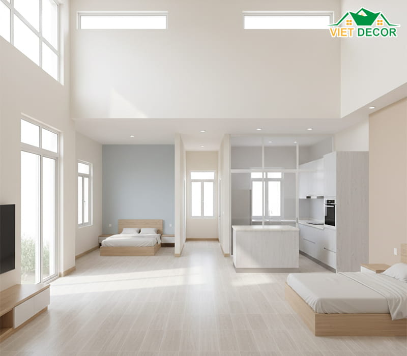 Bí quyết sử dụng ánh sáng tự nhiên và màu sơn trung tính để "ăn gian" diện tích