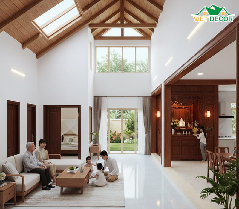Tại sao mẫu nhà cấp 4 3 phòng ngủ 1 phòng thờ 1 phòng khách lại được ưa chuộng?