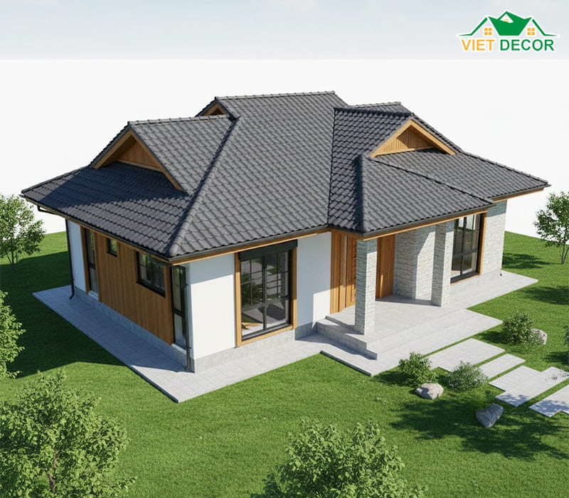 Những lưu ý quan trọng khi thi công nhà cấp 4 mái nhật 3 phòng ngủ 1 phòng thờ