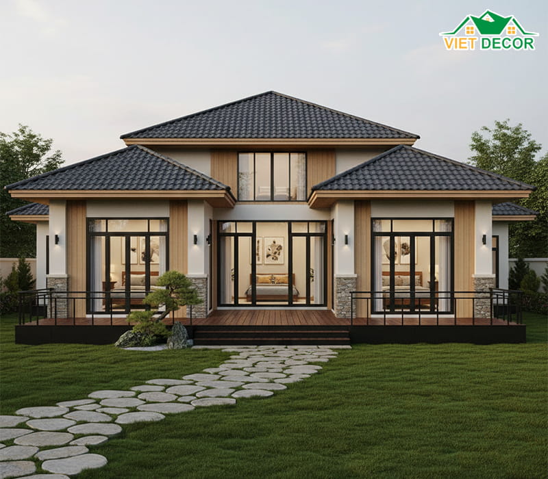 Tại sao nhà cấp 4 mái Nhật 3 phòng ngủ 1 phòng thờ trở thành xu hướng?
