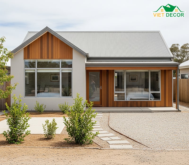 Kinh nghiệm xây nhà cấp 4 mái tôn 2 phòng ngủ đẹp tiết kiệm ngân sách