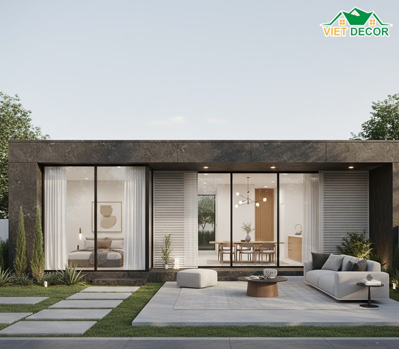 nhà ống 1 tầng 3 phòng ngủ 100m2