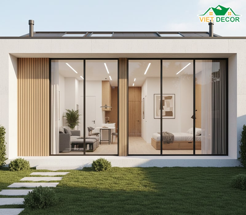 Kinh nghiệm để xây nhà ống 1 tầng 3 phòng ngủ 100m2 đẹp, rẻ