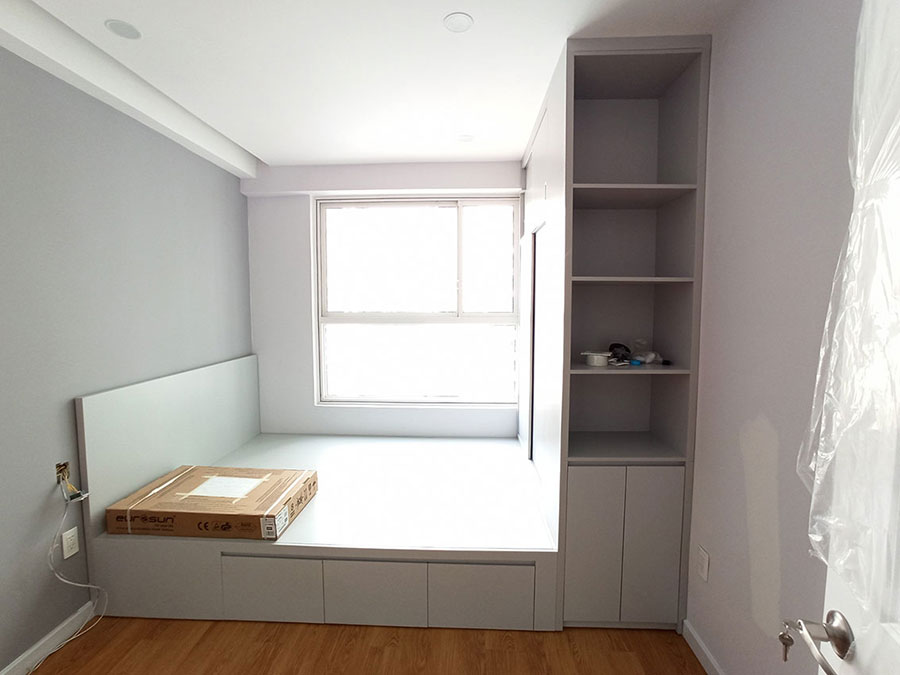 Thiết kế thi công nội thất căn hộ 2 phòng ngủ nhà chị Thủy - Nhà Bè HCM