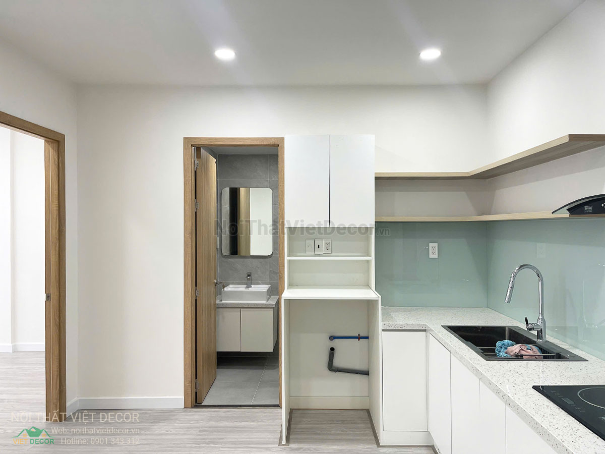 Nội Thất Việt Decor thiết kế thi công trang trí hoàn thiện, nội thất căn hộ 1 phòng ngủ + dự án lavida plus quận 7 tp hồ chí minh, tủ bếp