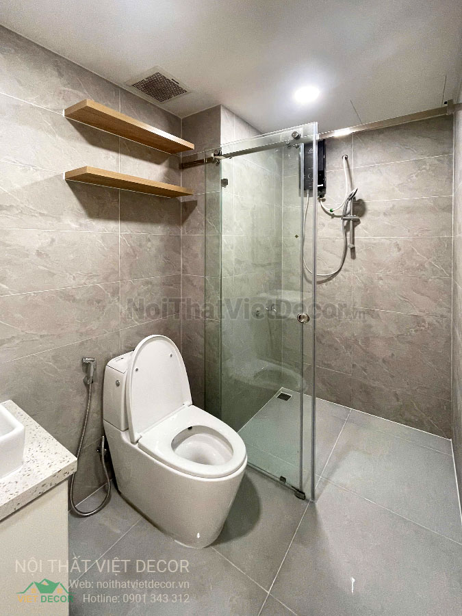 Nội Thất Việt Decor thiết kế thi công trang trí hoàn thiện, nội thất căn hộ 1 phòng ngủ + dự án lavida plus quận 7 tp hồ chí minh, nhà vệ sinh