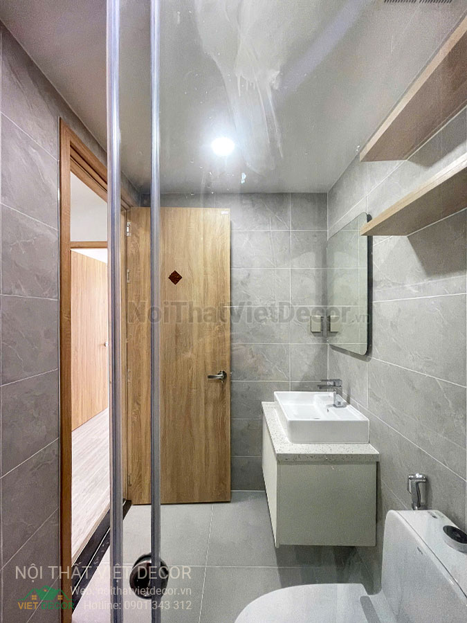 Nội Thất Việt Decor thiết kế thi công trang trí hoàn thiện, nội thất căn hộ 1 phòng ngủ + dự án lavida plus quận 7 tp hồ chí minh, nhà vệ sinh