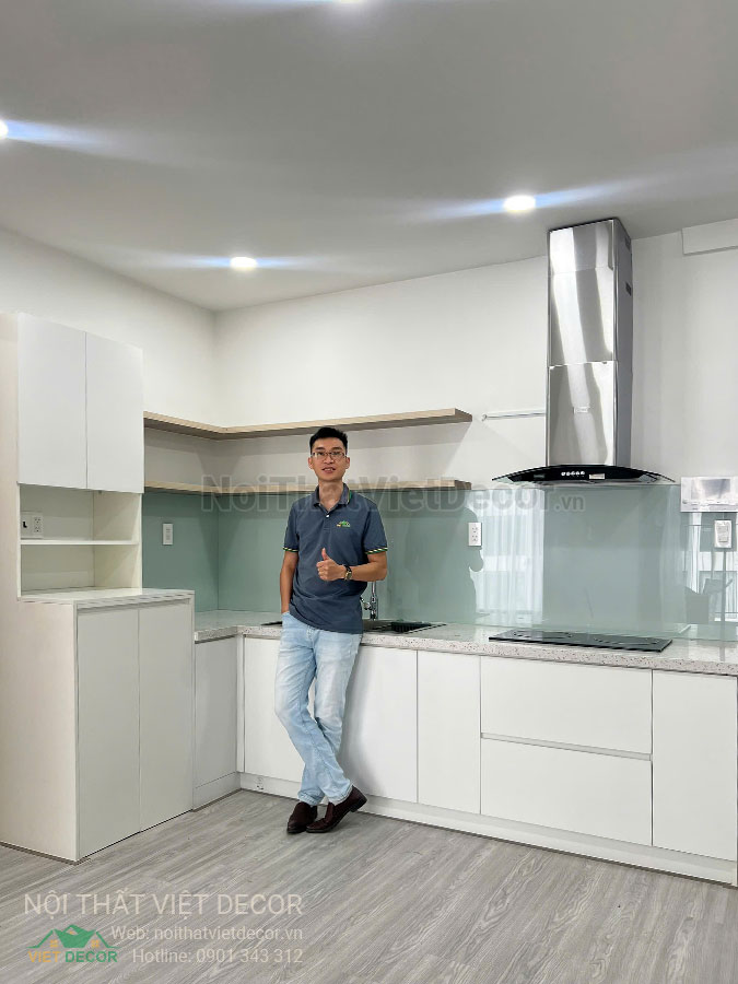 Nội Thất Việt Decor thiết kế thi công trang trí hoàn thiện, nội thất căn hộ 1 phòng ngủ + dự án lavida plus quận 7 tp hồ chí minh, tủ bếp