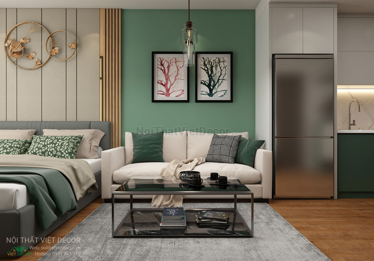Nội Thất Việt Decor thiết kế thi công nội thất căn hộ officetel studio phong cách hiện đại modern