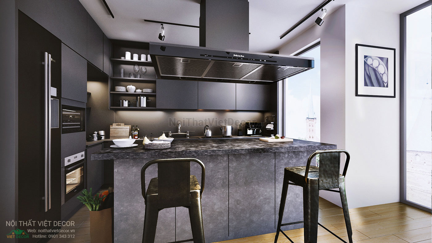 Nội Thất Việt Decor thiết kế thi công nội thất nhà phố phong cách công nghiệp industrial style