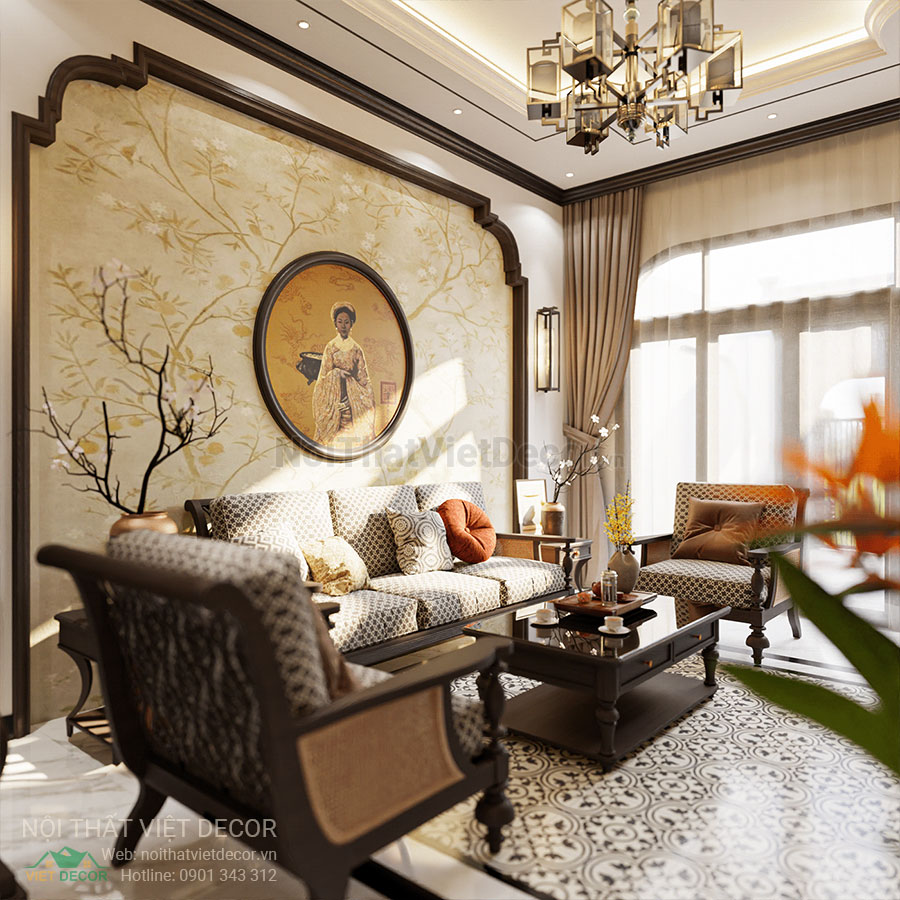 Nội Thất Việt Decor thiết kế thi công nội thất nhà phố phong cách đông dương indochine