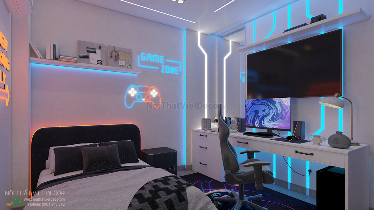 Nội Thất Việt Decor thiết kế thi công nội thất phòng ngủ phong cách gaming room