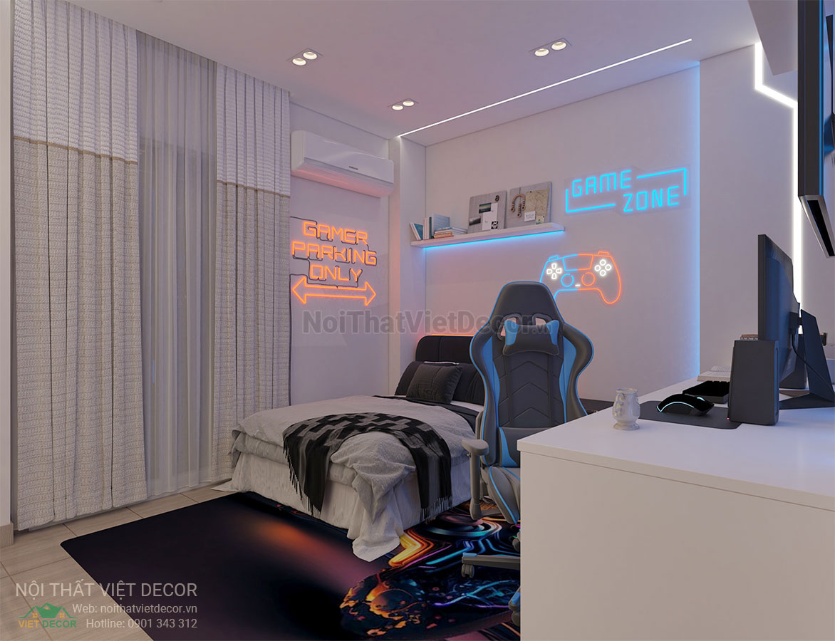 Nội Thất Việt Decor thiết kế thi công nội thất phòng ngủ phong cách gaming room
