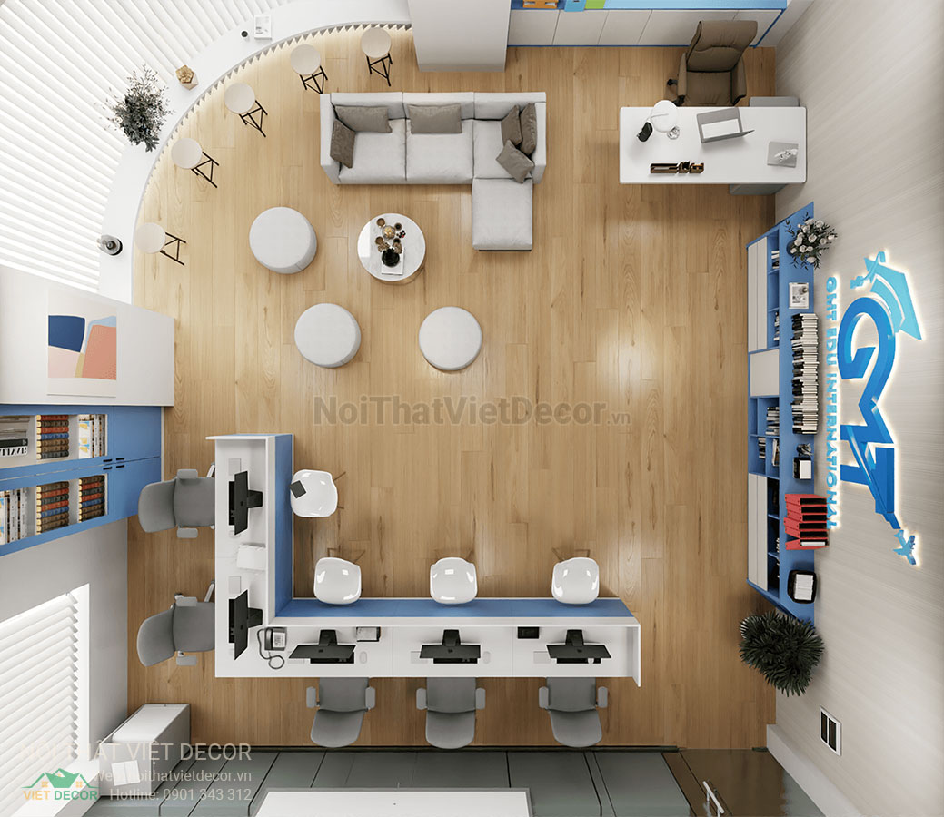 Nội Thất Việt Decor thiết kế thi công nội thất văn phòng làm việc phong cách hiện đại modern