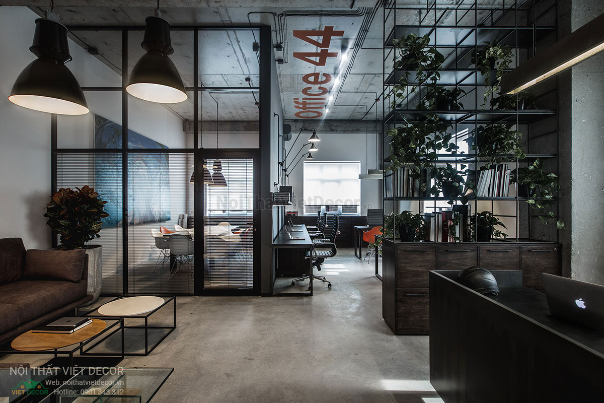 Nội Thất Việt Decor thiết kế thi công nội thất văn phòng làm việc phong cách công nghiệp industrial style