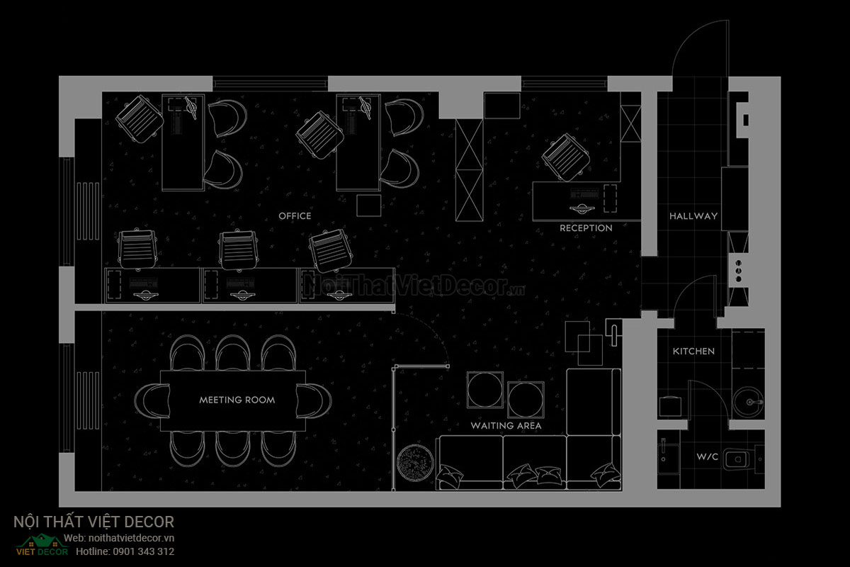 Nội Thất Việt Decor thiết kế thi công nội thất văn phòng làm việc phong cách công nghiệp industrial style