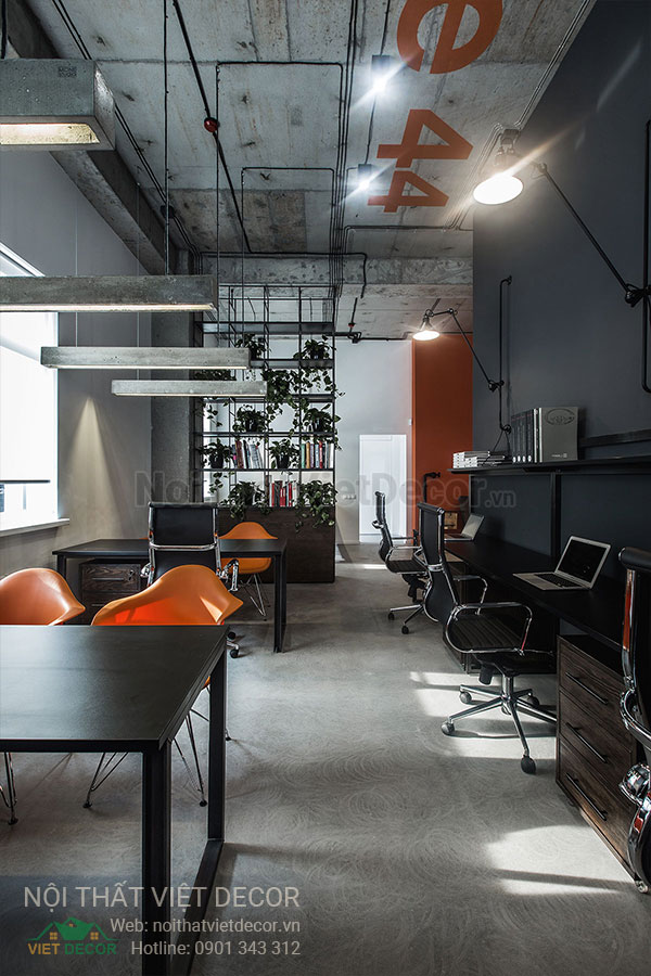 Nội Thất Việt Decor thiết kế thi công nội thất văn phòng làm việc phong cách công nghiệp industrial style
