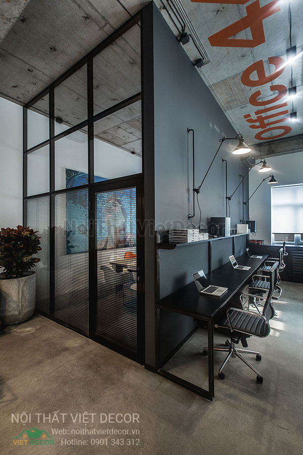 Nội Thất Việt Decor thiết kế thi công nội thất văn phòng làm việc phong cách công nghiệp industrial style