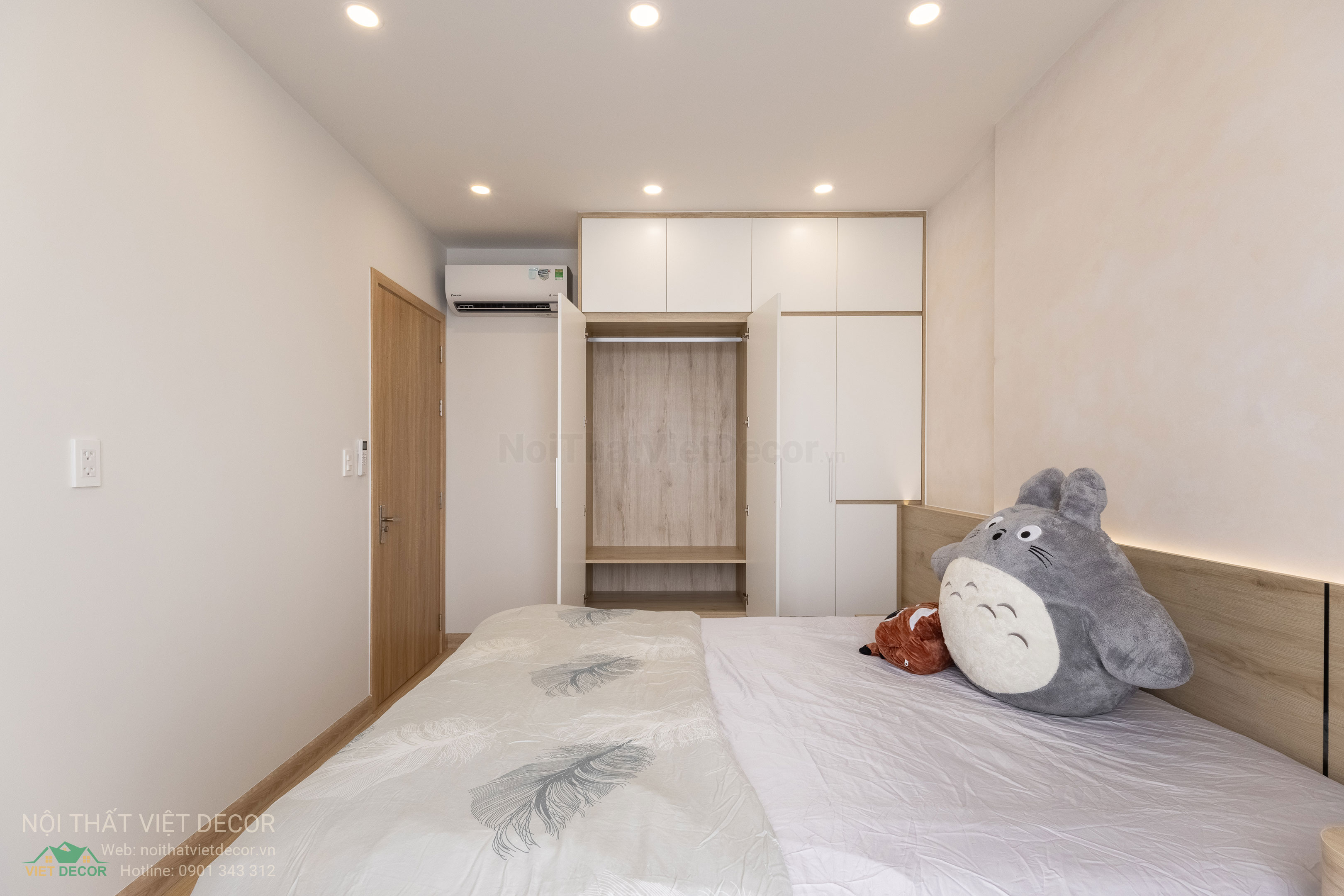 Nội Thất Việt Decor thiết kế thi công trang trí xây dựng hoàn thiện, nội thất căn hộ 3 phòng ngủ dự án chung cư Lavida Plus quận 7 phường Tân Hưng tp HCM phòng ngủ nhỏ