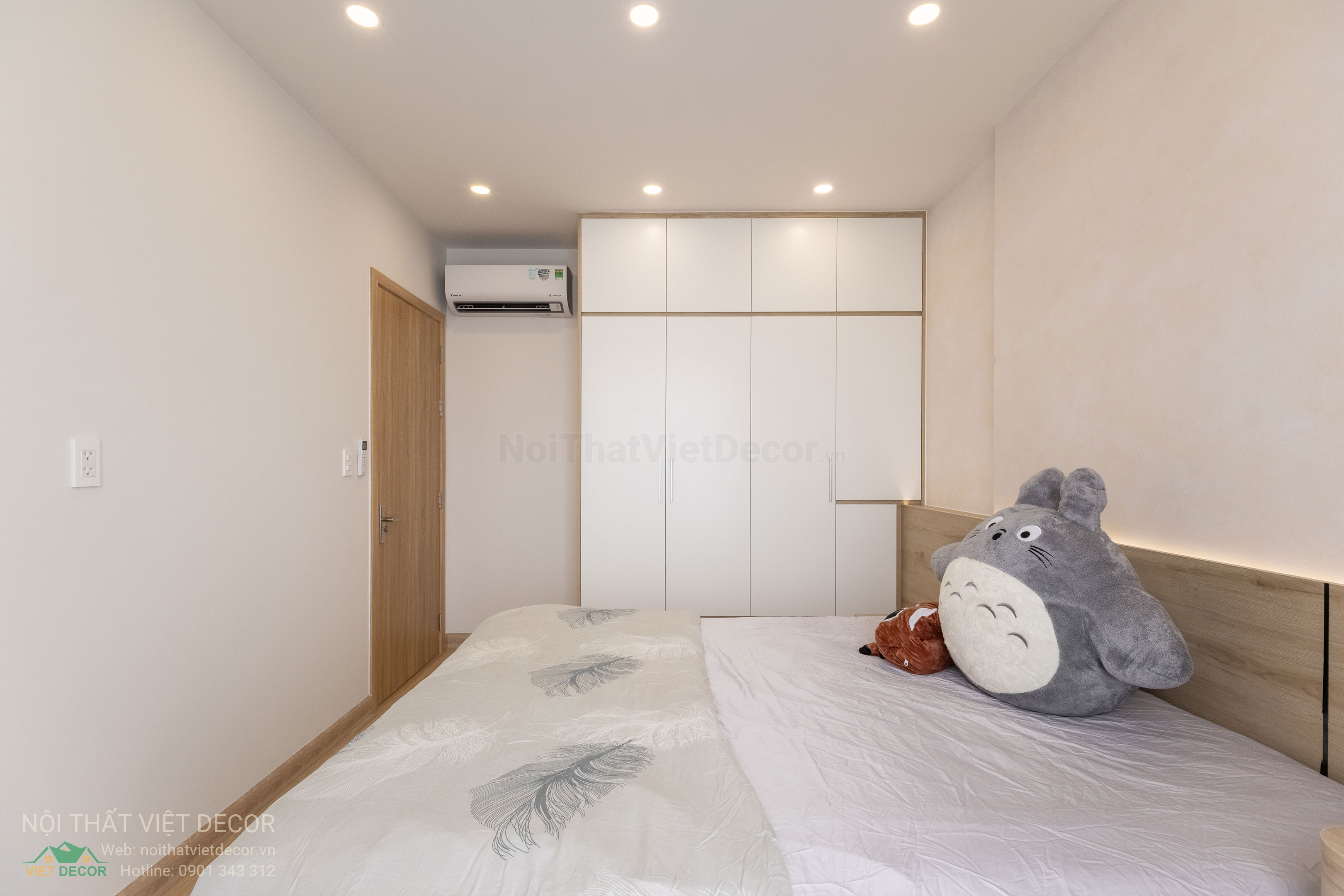 Nội Thất Việt Decor thiết kế thi công trang trí xây dựng hoàn thiện, nội thất căn hộ 3 phòng ngủ dự án chung cư Lavida Plus quận 7 phường Tân Hưng tp HCM phòng ngủ nhỏ