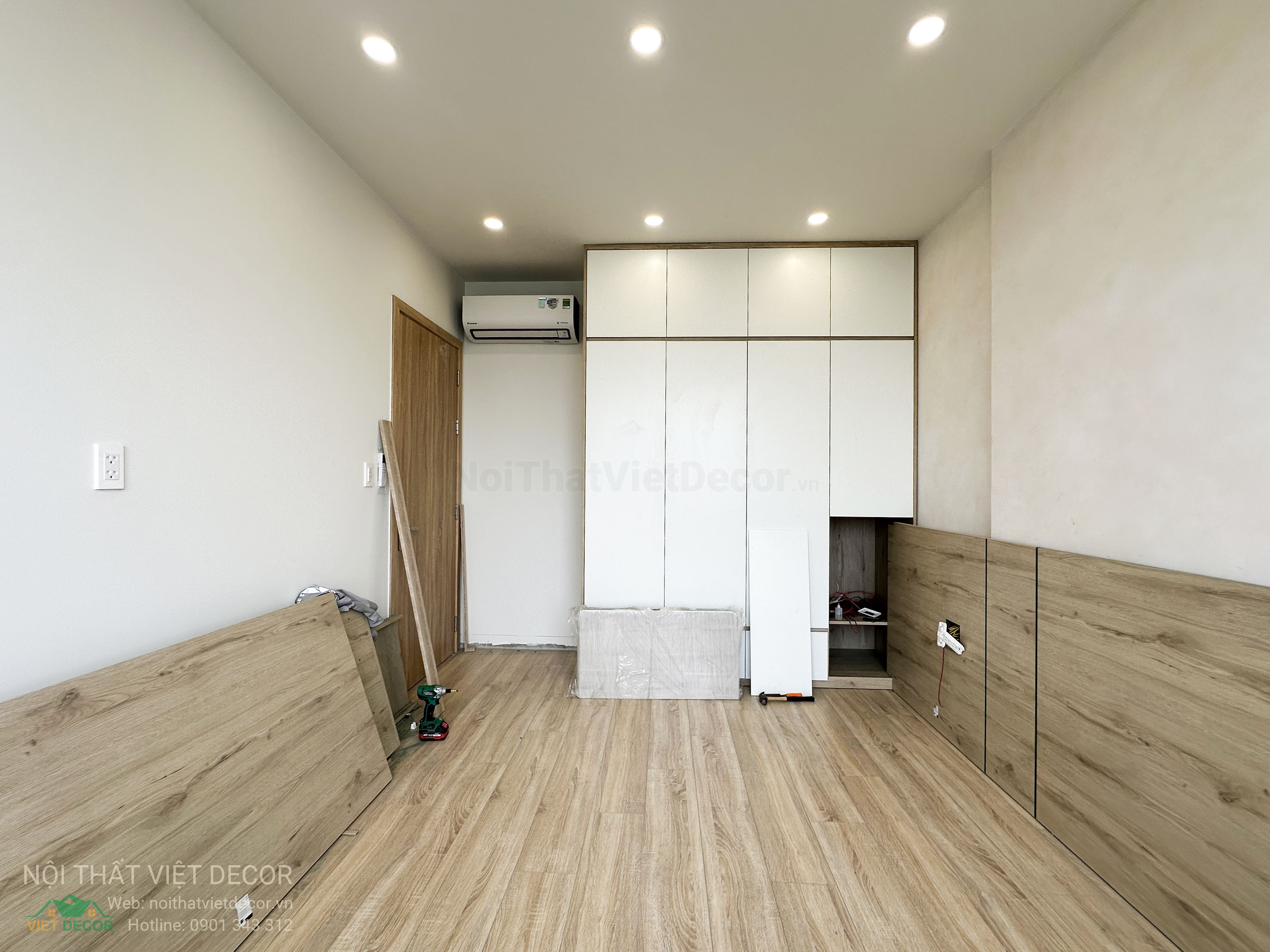 Nội Thất Việt Decor thiết kế thi công trang trí xây dựng hoàn thiện, nội thất căn hộ 3 phòng ngủ dự án chung cư Lavida Plus quận 7 phường Tân Hưng tp HCM thi công lắp đặt nội thất