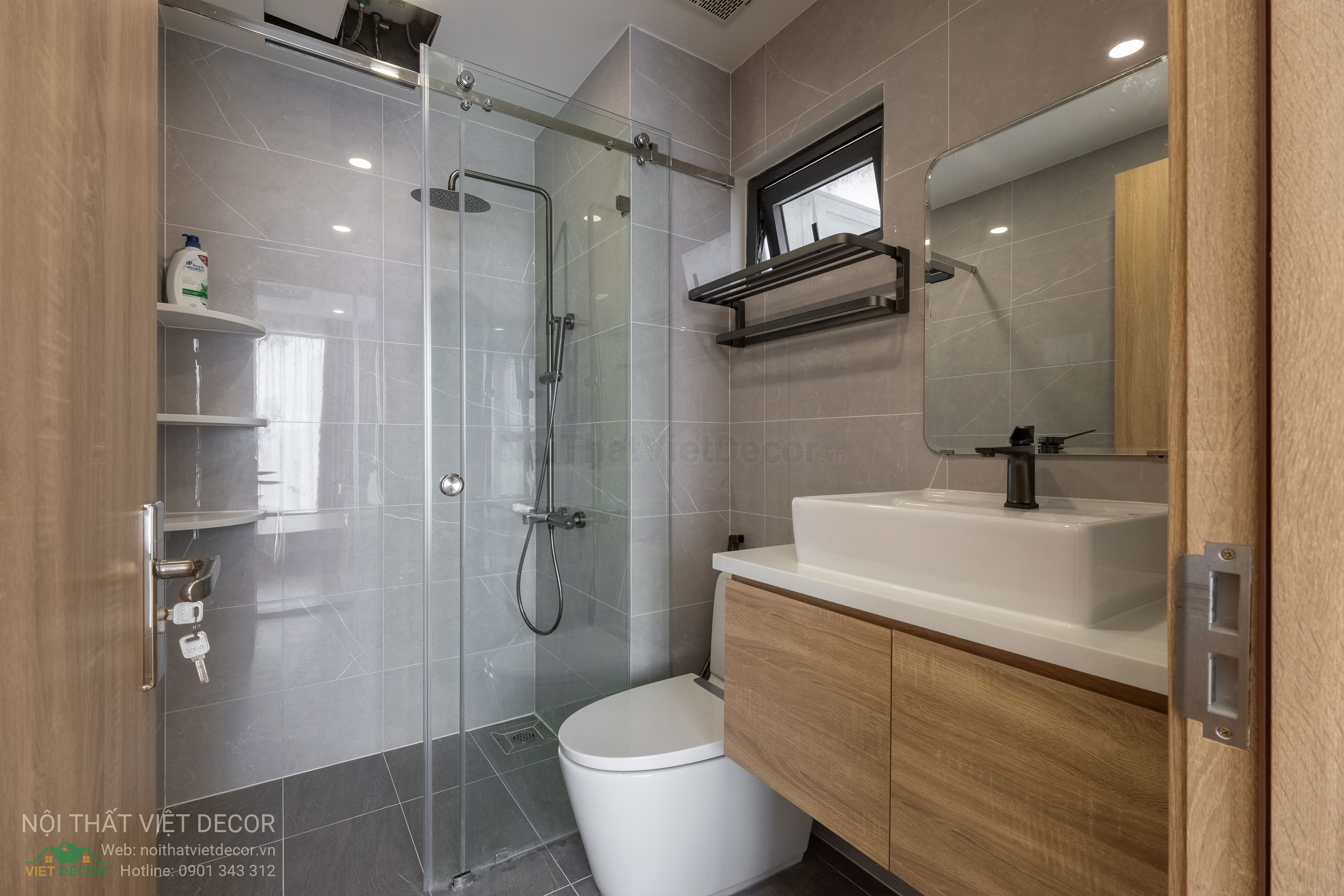 Nội Thất Việt Decor thiết kế thi công trang trí xây dựng hoàn thiện, nội thất căn hộ 3 phòng ngủ dự án chung cư Lavida Plus quận 7 phường Tân Hưng tp HCM nhà vệ sinh wc master