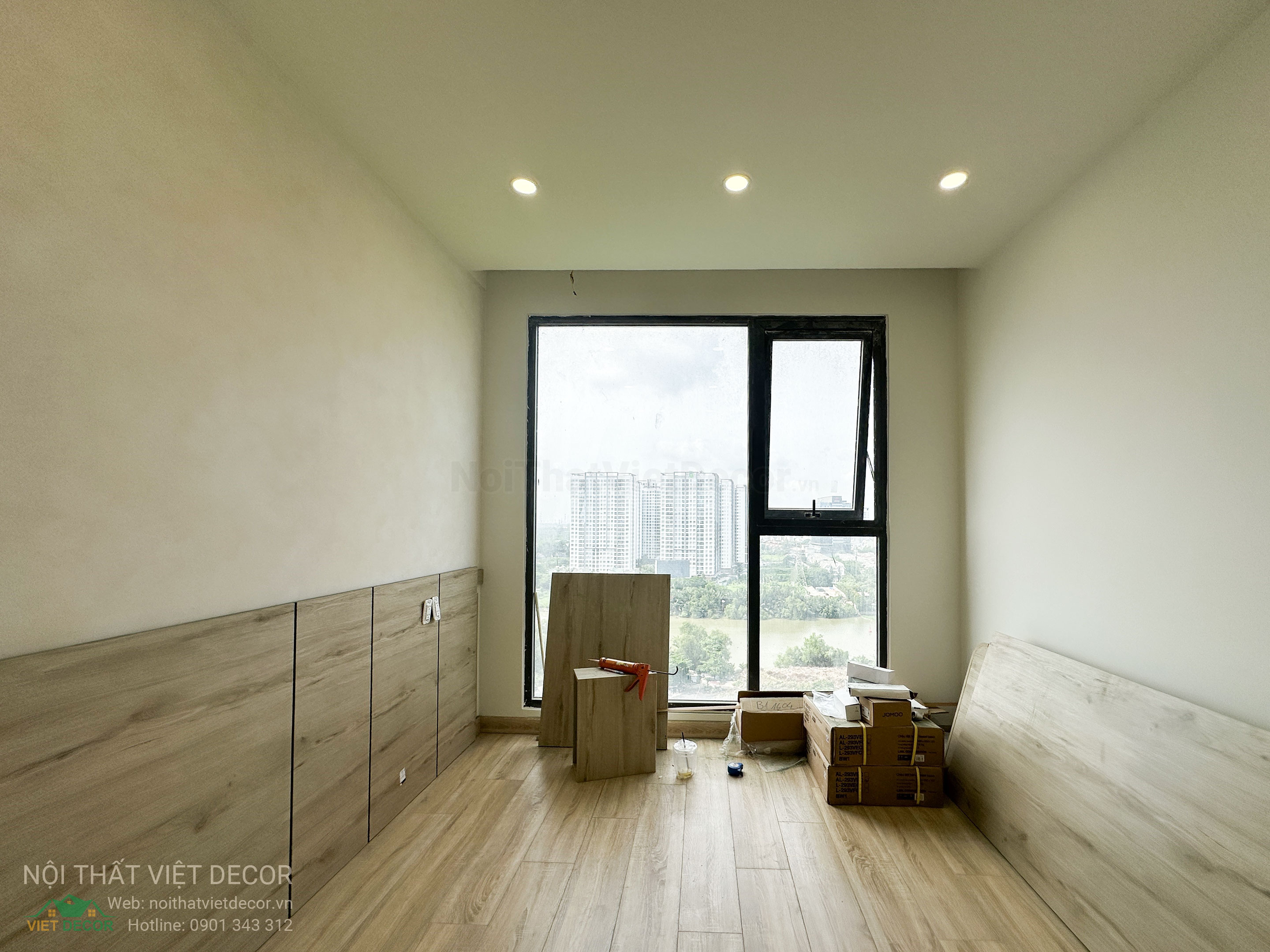 Nội Thất Việt Decor thiết kế thi công trang trí xây dựng hoàn thiện, nội thất căn hộ 3 phòng ngủ dự án chung cư Lavida Plus quận 7 phường Tân Hưng tp HCM thi công lắp đặt nội thất