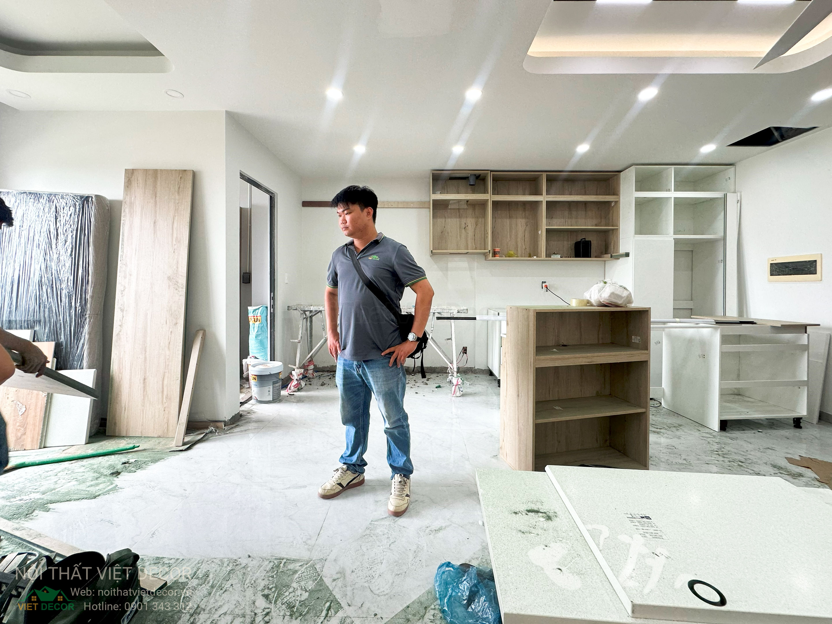 Nội Thất Việt Decor thiết kế thi công trang trí xây dựng hoàn thiện, nội thất căn hộ 3 phòng ngủ dự án chung cư Lavida Plus quận 7 phường Tân Hưng tp HCM thi công lắp đặt nội thất