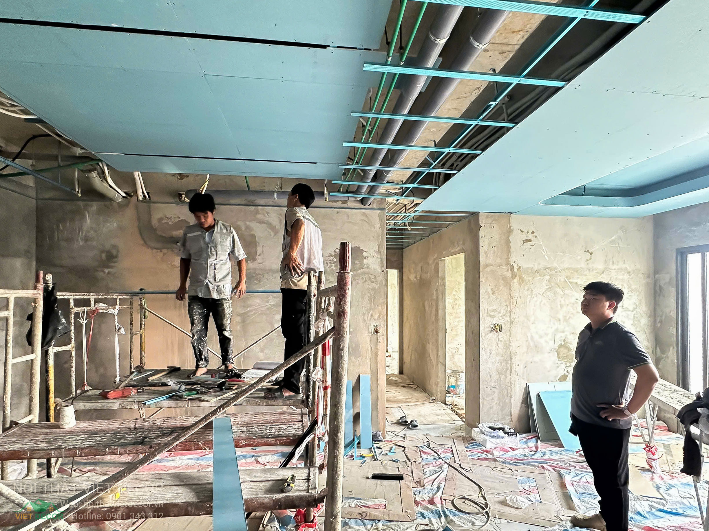 Nội Thất Việt Decor thiết kế thi công trang trí xây dựng hoàn thiện, nội thất căn hộ 3 phòng ngủ dự án chung cư Lavida Plus quận 7 phường Tân Hưng tp HCM thi công hoàn thiện