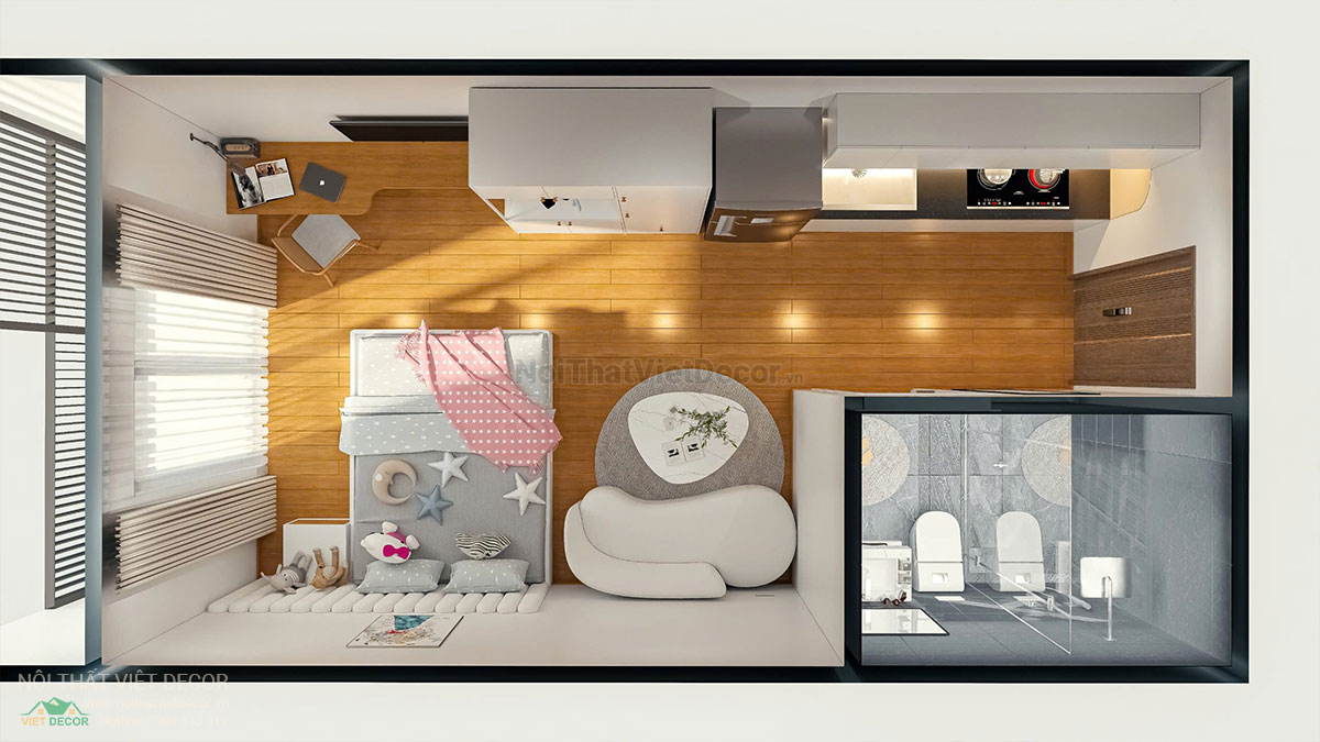 Nội Thất Việt Decor thiết kế thi công nội thất căn hộ officetel dự án Lavida Plus quận 7 thành phố Hồ Chí Minh