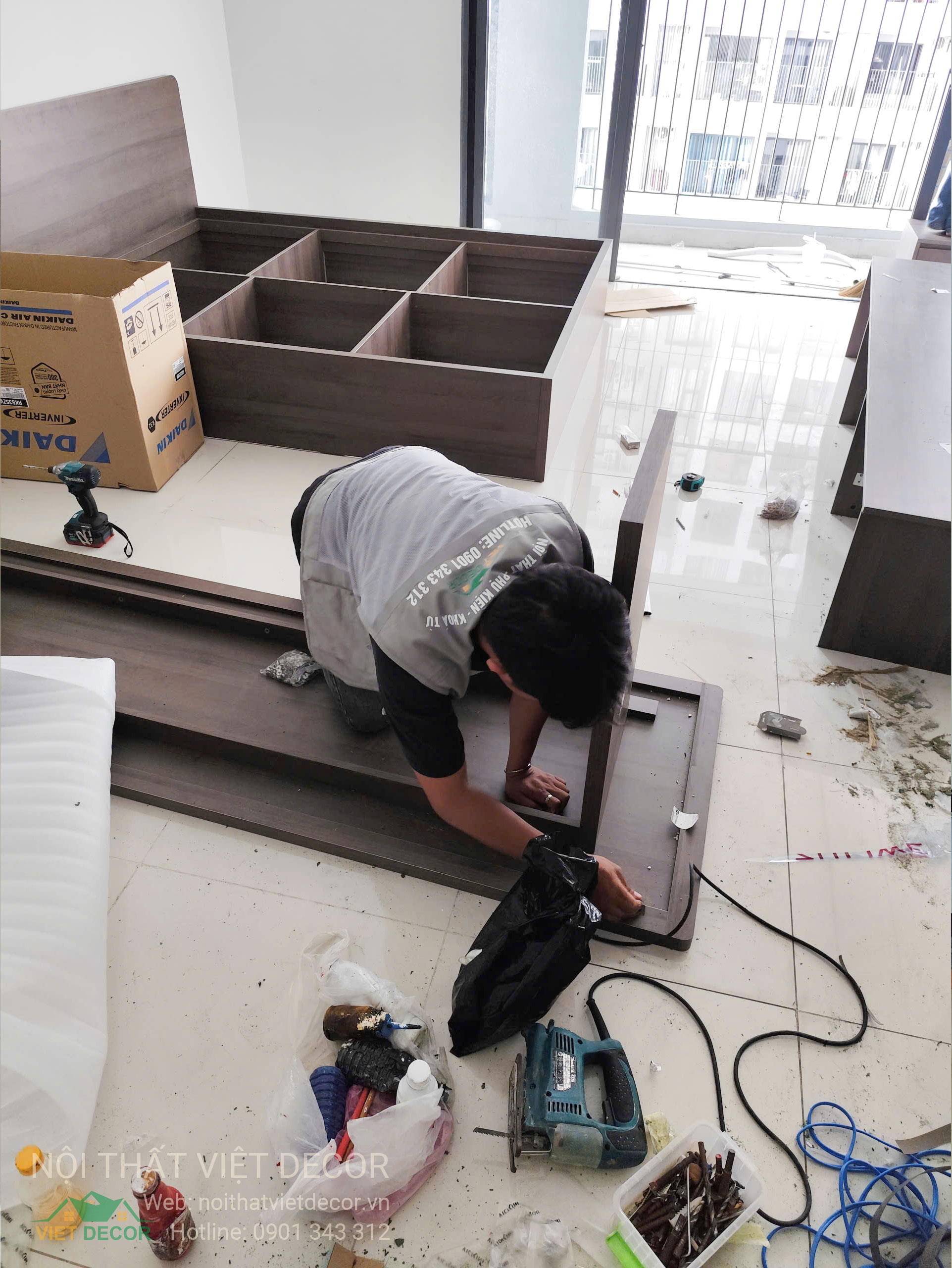 Nội thất Việt Decor thiết kế thi công nội thất căn hộ officetel chung cư Lavida Plus phường Tân Hừng Tp HCM